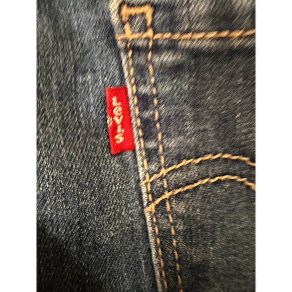 Levi’s Girls 710 Super Skinny Distressed Jeans Size 10 Blue Raw Hem - Picture 3 of 4